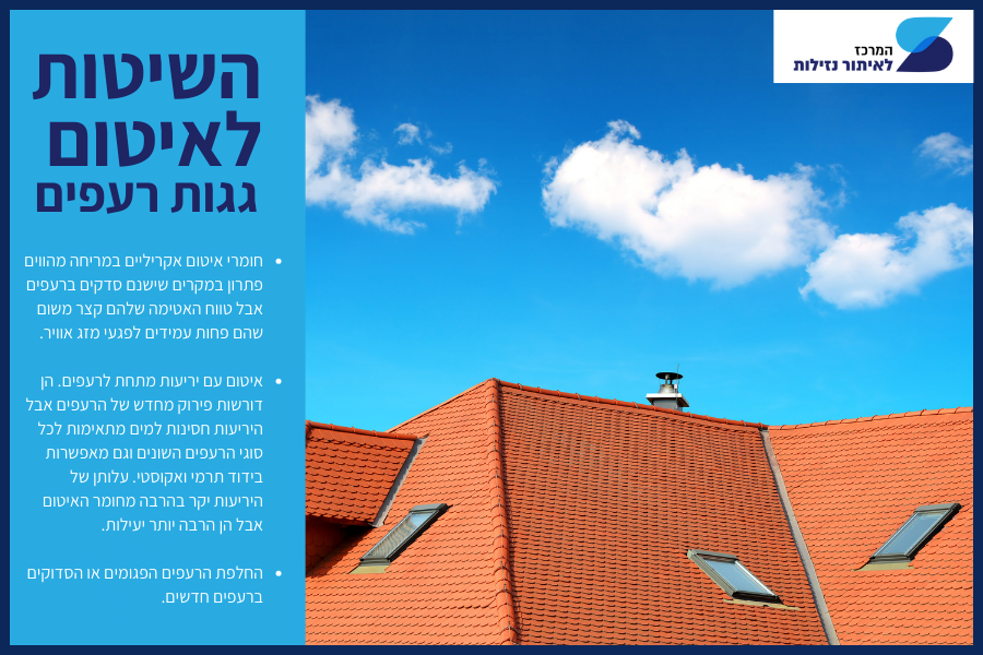 השיטות לאיטום גגות