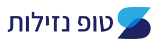 לוגו, נדל״ן, כחול, טקסט עברי